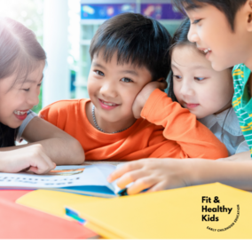 Children looking at a book