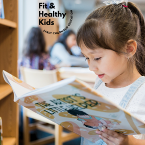 Young girl reading a book