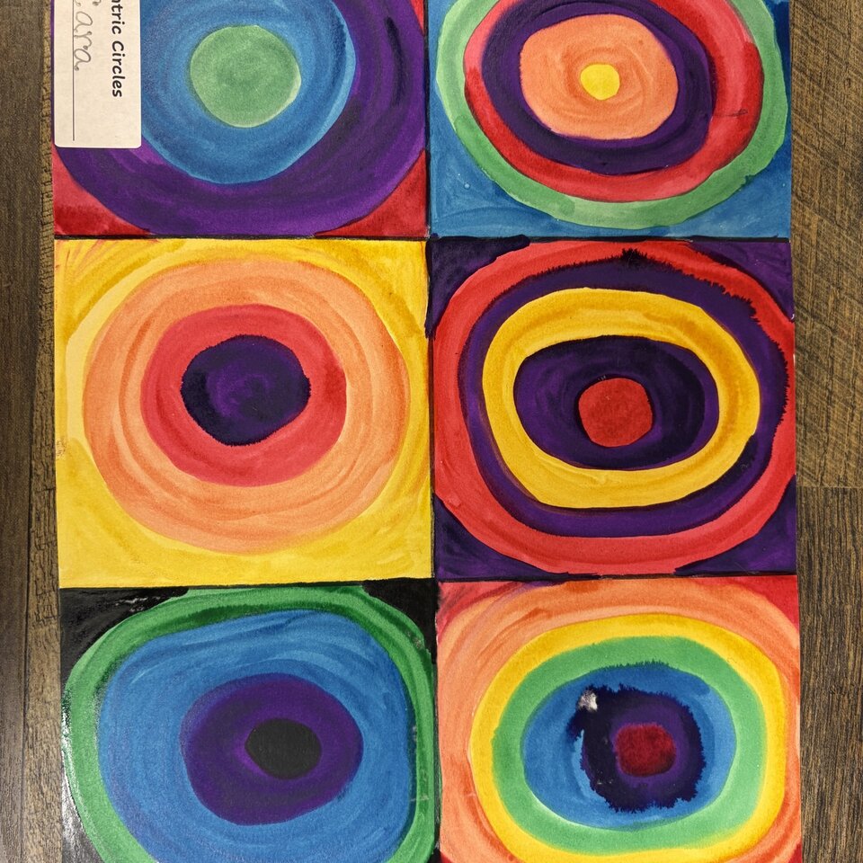 Six Circles in two rows