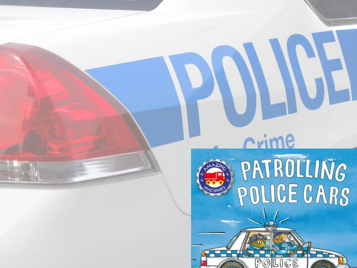 Patrolling Police Cars Book Cover.