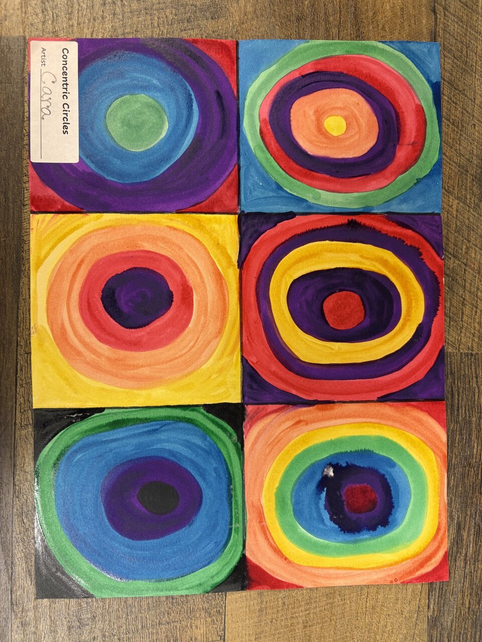 Six Circles in two rows