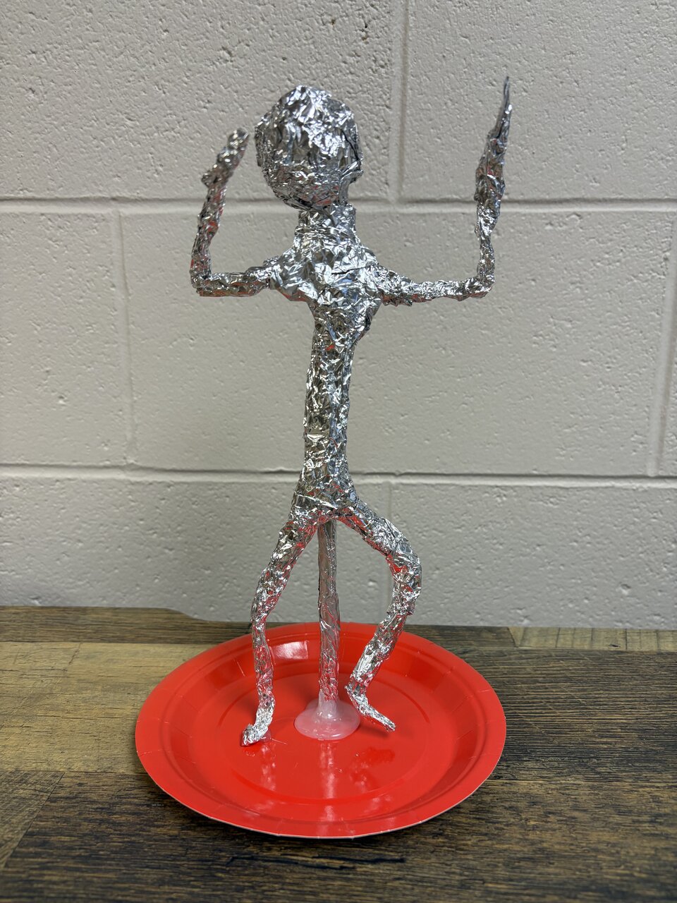 Tin Foil Sculpture of a person